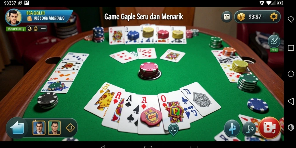 Tampilan gameplay seru game Gaple 93337.
