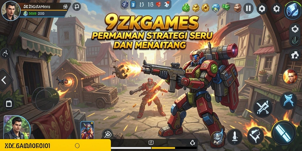 Tampilan gameplay strategis dalam 9ZKGAMES yang menonjol dan menarik.