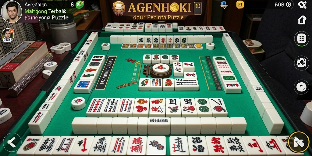 Tampilan permainan Mahjong di AGENHOKI yang menarik dan penuh warna.