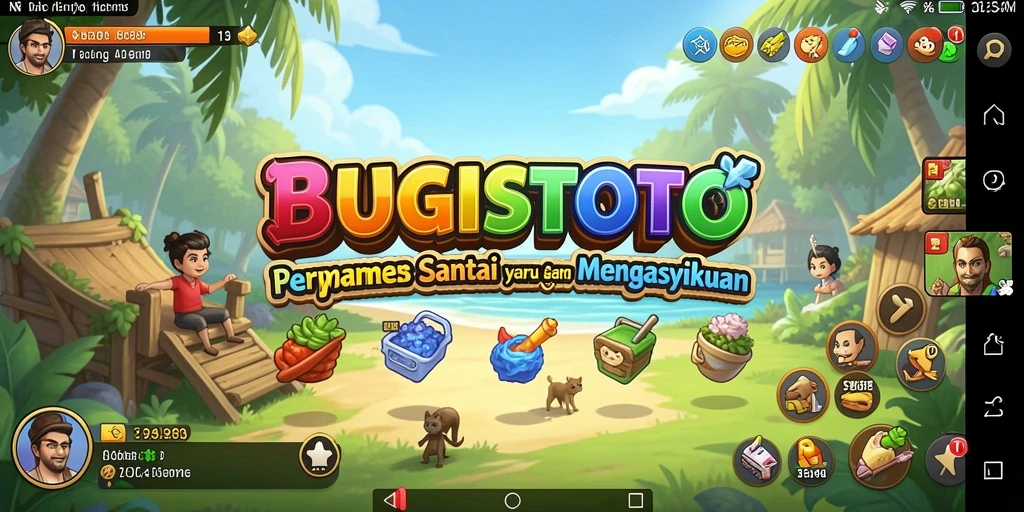 Screenshot gameplay BUGISTOTO yang menampilkan karakter lucu dan tantangan menarik.