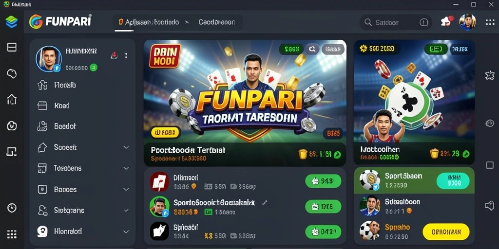 Tampilan gameplay Sportsbook yang menarik dari FUNPARI.