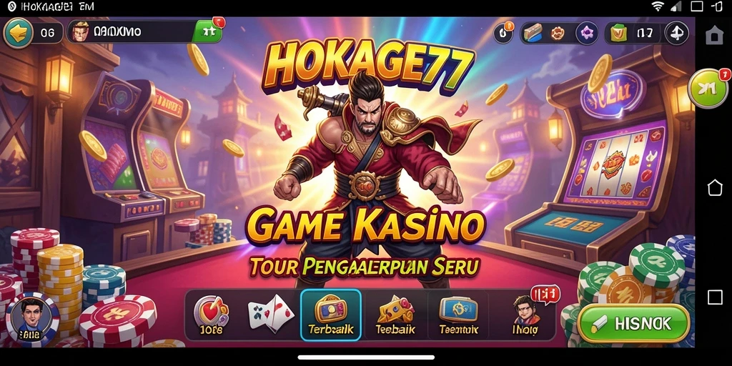 Tampilan permainan Kasino yang mengesankan di HOKAGE77.