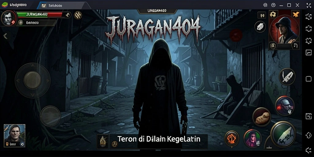 Tangkapan layar gameplay menegangkan dari JURAGAN404.