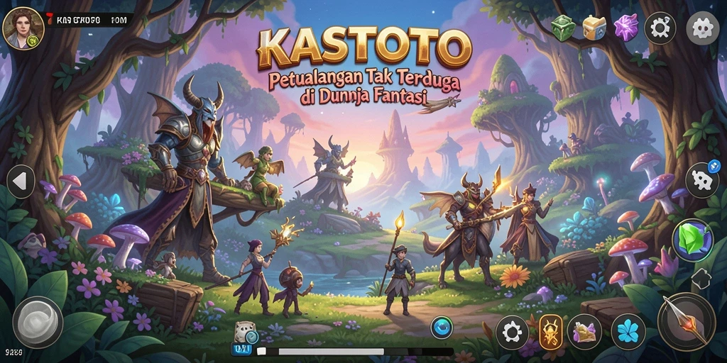 Tangkapan layar KASTOTO menampilkan aksi seru dalam petualangan fantastis.