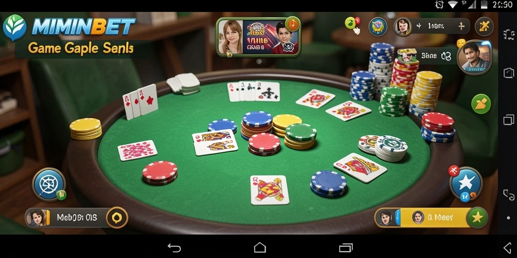 Tampilan gameplay Gaple yang seru dan interaktif di MIMINBET.