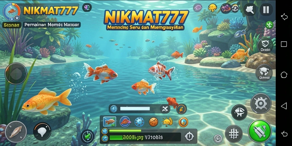 Screenshot gameplay NIKMAT777 menampilkan pengalaman memancing yang seru.