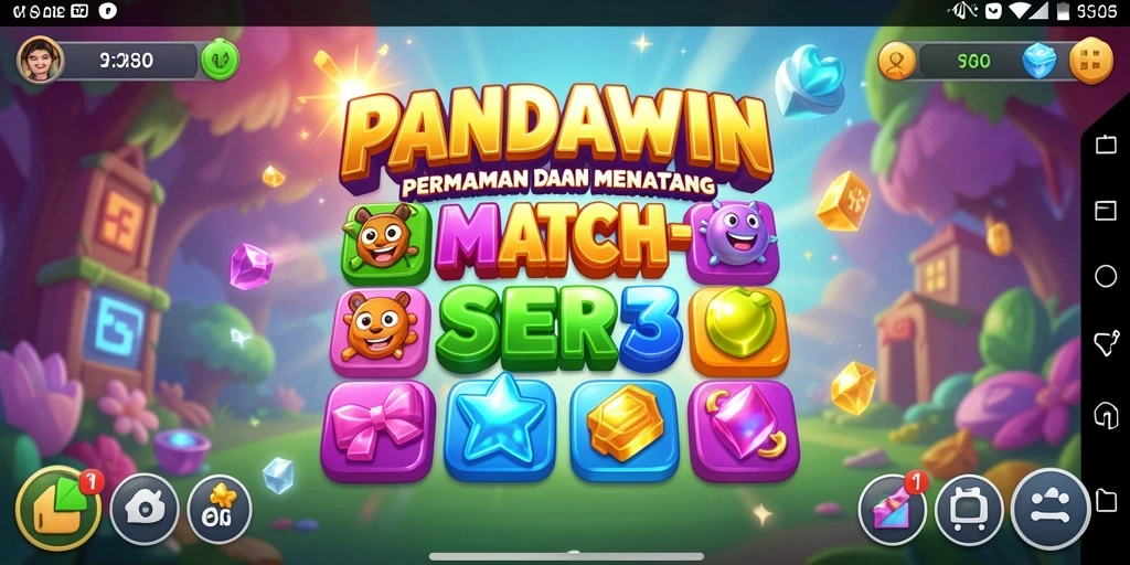Menampilkan gameplay seru PANDAWIN yang penuh warna.