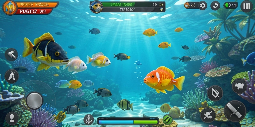 Tampilan gameplay PRG007 yang penuh aksi Tembak Ikan.