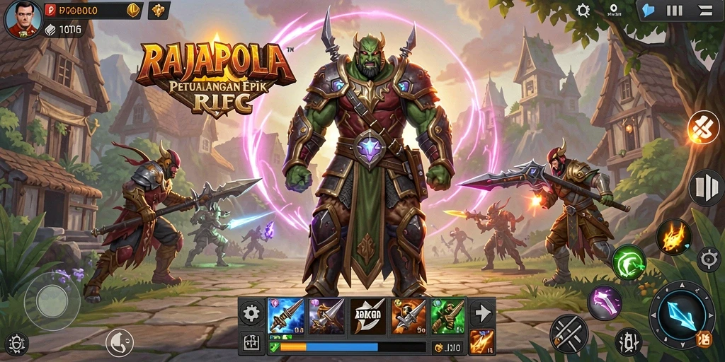 Screenshot gameplay RAJAPOLA menampilkan aksi petualangan yang seru.