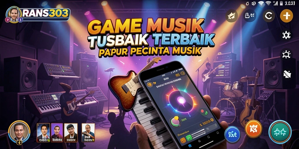 Tampilan gameplay RANS303 dengan berbagai tantangan musik.