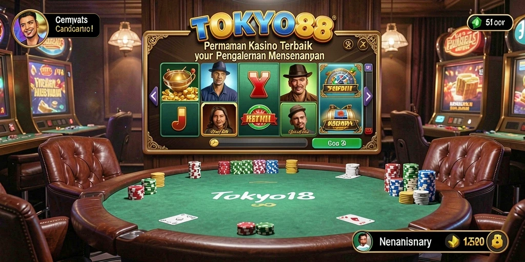 Tangkapan layar utama TOKYO88 menampilkan gameplay yang menarik dan interaktif.