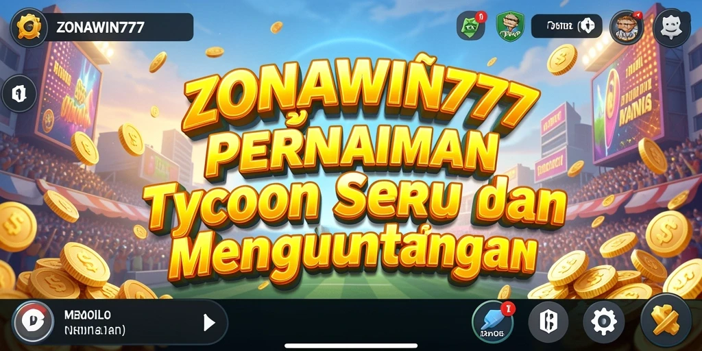 Tangkapan layar gameplay ZONAWIN777 menunjukkan keseruan membangun kerajaan bisnis.